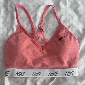 Nike Pink Sports Bra with Adjustable Straps
